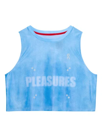 ON RUNNING X PLEASURES X THE LOOP MESH CROPPED TOP
