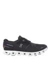 On Running Cloud 5 Low-top Mesh And Leather Sneakers In Black