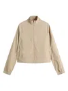 On Running Zipped Jacket In Neutral