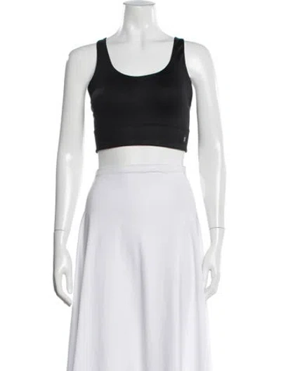 Pre-owned On Scoop Neck Sleeveless Sports Bra In Black