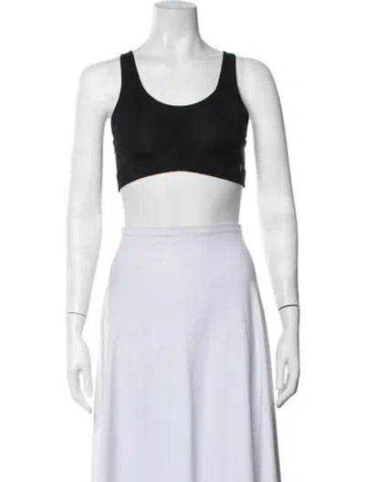 Pre-owned On Scoop Neck Sleeveless Sports Bra In Black