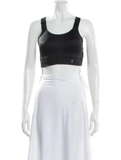 Pre-owned On Scoop Neck Sleeveless Sports Bra In Gray