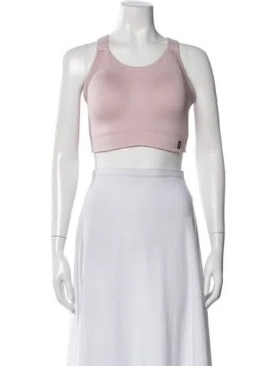 Pre-owned On Scoop Neck Sleeveless Sports Bra In Pink