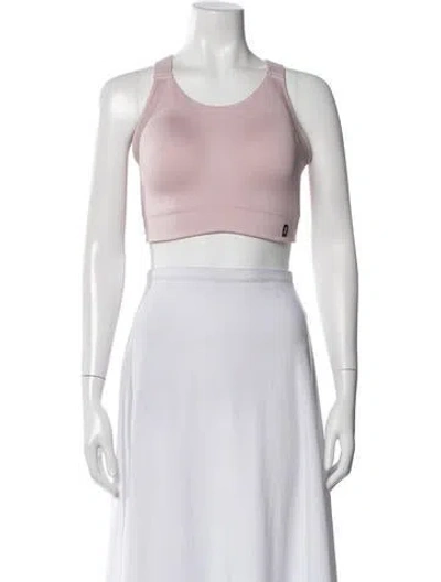 Pre-owned On Scoop Neck Sleeveless Sports Bra In Pink