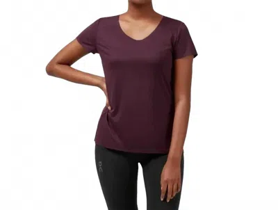 On Short Sleeve Performance Tee In Mulberry Black In Multi