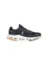 On Sleek Low-profile Sneakers With Recycled Polyester Upper In Black