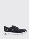On Cloud 6 Sneakers With Rounded Toe And Textured Rubber Sole In Black