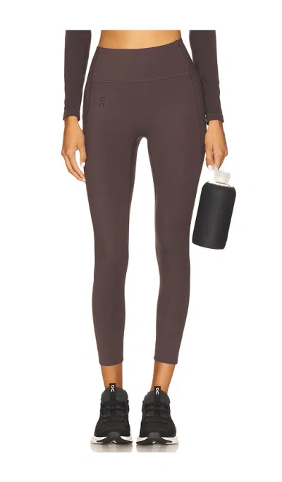 On Studio 7/8 Tights In Brown