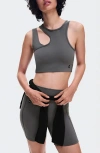 On Studio Asymmetric Crop Tank In Gray