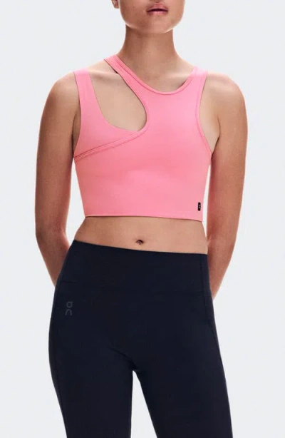 On Studio Asymmetric Crop Tank In Pink