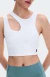 On Studio Asymmetric Crop Tank In White