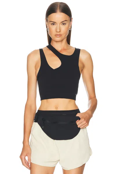 On Studio Asymmetric Crop Top In Black