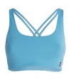 On Womens Niagara Studio Scoop-neck Embossed-logo Performance Bra In Blue