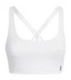 On Train Stretch-jersey Bra Top In White