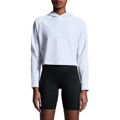 On Studio Crop Hoodie In White