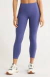 On Studio Crop Leggings In Purple