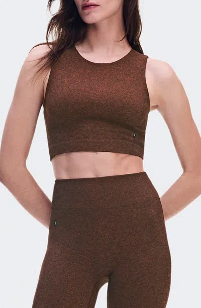 On Studio Crop Tank In Brown