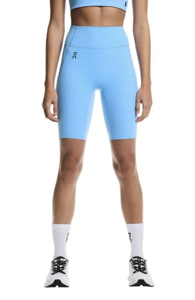 On Studio High Waist Bike Shorts In Blue