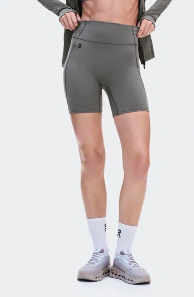 On Studio High Waist Pocket Bike Shorts In Ember