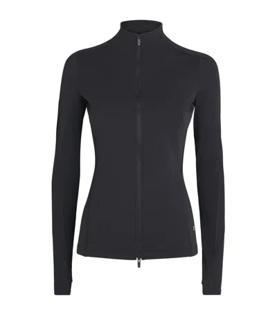 On Womens Black Studio High-neck Stretch-woven Jacket In Blue