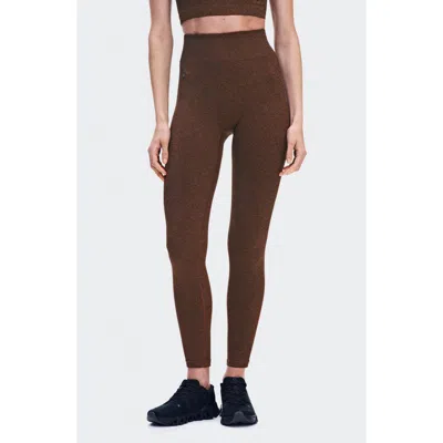 On Studio Knit Seamless Leggings In Brown