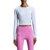 On Studio Lg Sleeve Crop Top In White