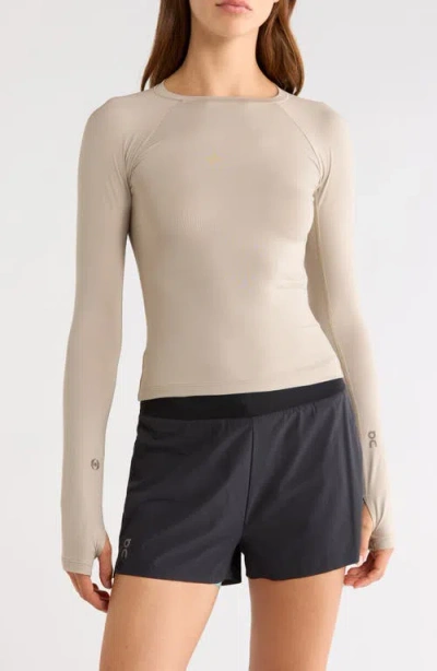On Studio Lg Sleeve T-shirt In Neutral