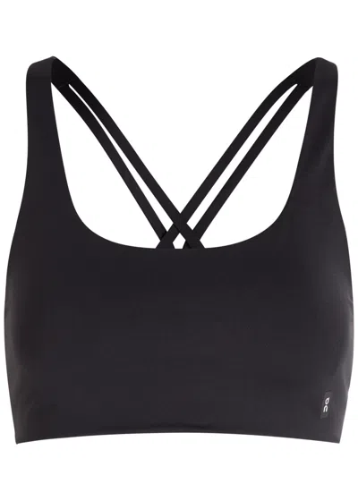 On Studio Stretch-jersey Bra Top In Black