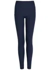On Studio Stretch-jersey Cropped Leggings In Blue
