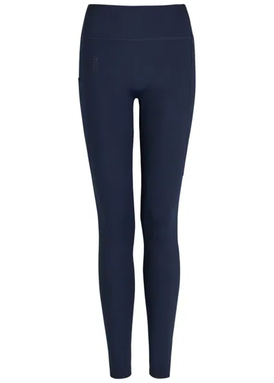 On Studio Stretch-jersey Cropped Leggings In Blue