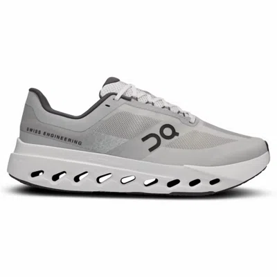 On Swiss Performance Women's Cloudsurfer Next Running Shoes In Glacier/white In Gray