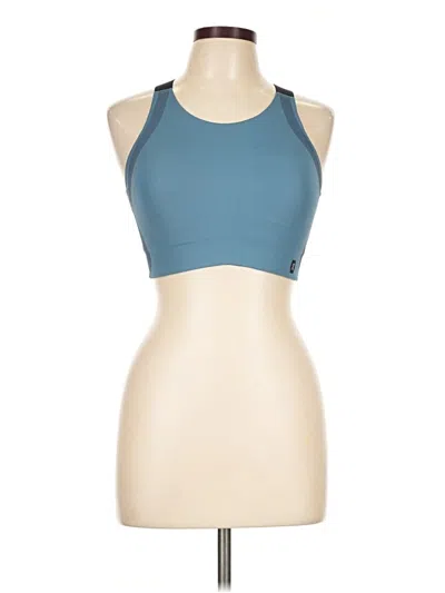 Pre-owned On Tank Top Blue Halter Neckline Tops
