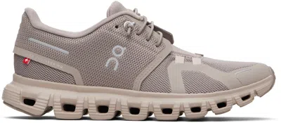 On Taupe Cloud 6 Sneakers In Gray