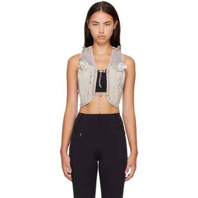 On Taupe Ultra Pro Running Vest In Fog