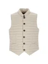 On The Bund Button Padded Jacket In Neutral