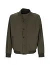 On The Bund Button-front Bomber Jacket In Green