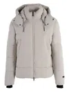 On The Bund Detachable-hood Padded Jacket In Gray