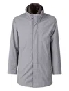 On The Bund High-collar Padded Coat In Gray