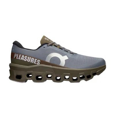 Pre-owned On The Loop Running Supply X Pleasures X Cloudmster 2 'mist Olive'
