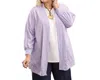 On The Plus Side Becky Solid Long Sleeve Cotton Knit Plus Size Jacket In Tahitian Breeze In Multi