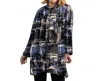 On The Plus Side Brynlee Button-up Tunic - Plus In Geo Fjord Grey In Multi