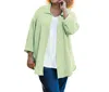 On The Plus Side Cotton Collar Long Sleeve Kendall Shirt - Plus In Spindrift