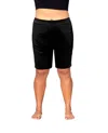 On The Plus Side Cotton Jersey Shorts - Plus In Black In Black