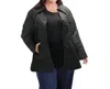On The Plus Side Cotton Quilted Swing Coat - Plus Size In Black In Black