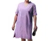 On The Plus Side Cotton Ultra Soft Short Sleeve Sleep Tee - Plus In Lavender Daisy In Multi