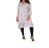 On The Plus Side Eden 3/4 Sleeve Dress - Plus Size In Gray In Grey