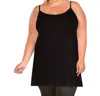 On The Plus Side Layering Camisole - Plus In Black In Black