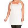 On The Plus Side Layering Camisole - Plus In White In White