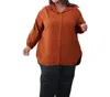 On The Plus Side Long Sleeve Button Up Shirt - Plus In Autumn Glaze In Multi