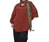 On The Plus Side Long Sleeve Button Up Shirt - Plus In Spiced Apple In Multi